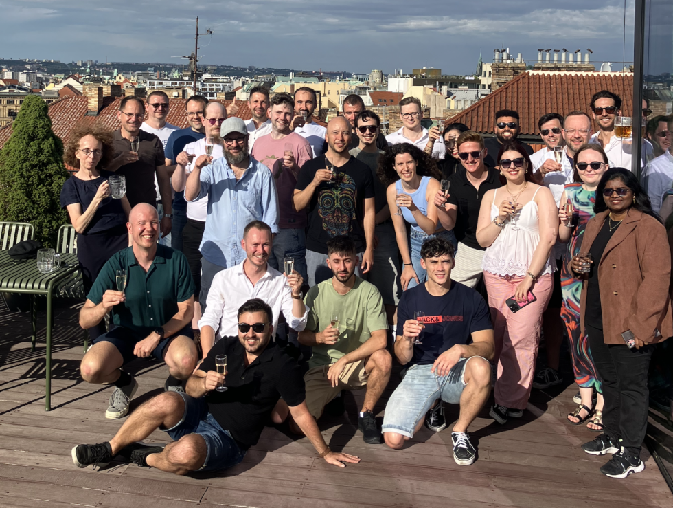 Tepsivo team on a rooftop in Prague, 2025