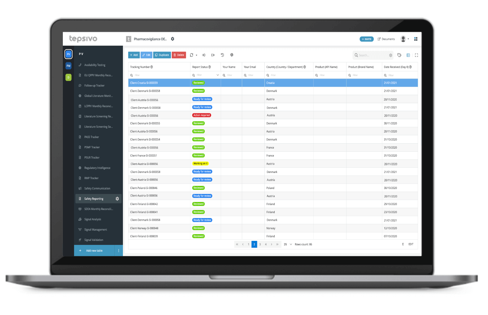 Tepsivo OnePV platform screenshot